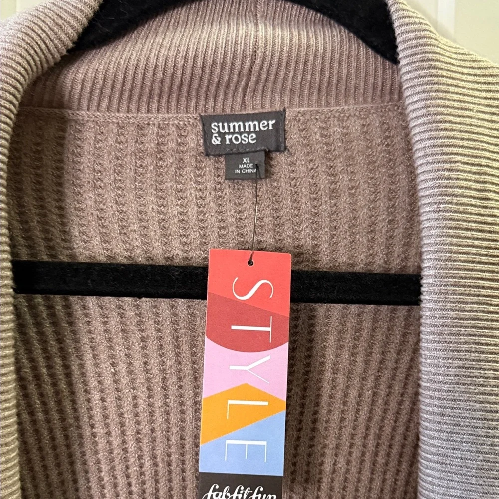 FabFitFun Summer & Rose Avalon Drape Front Thermal Cardigan - Picture 4 of 4